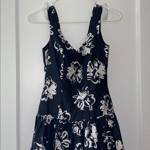 Laura Ashley Black & White Floral Dress Medium